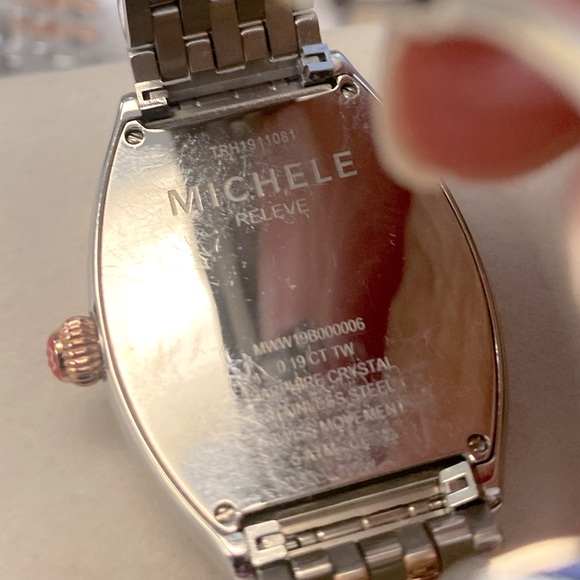 Michele ~ RELEVE MOP Diamond Dial Rose Gold/Two-Tone Stainless-Steel Watch - Picture 15 of 16